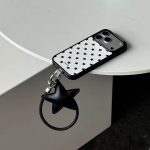 Black Star Phone Case With Wrist Strap