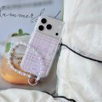 Starry Lilac Gingham See-Through iPhone 17 Pro Max Charmed Case