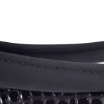 Luxury Blue Crocodile PU Leather Steering Wheel Cover with Silver Rivet Studs - Image 3