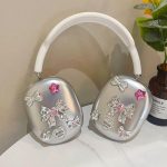 3D Silver Bow Chrome AirPods Max Case
