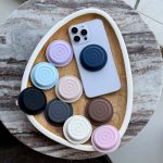 Ripple Textured Solid Color Matte Magsafe Phone Socket