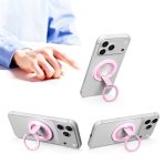 Dual Magnetic Phone Stand & Ring Grip|Ultra-Slim 360° Rotatable MagSafe Compatible Desk Kickstand for iPhone & Android - Image 4