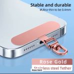 Ultra-Thin Stainless Steel Phone Lanyard Tab | 360° Swivel Anti-Drop Case Insert - Image 9